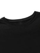 Baskılı Oversize Bisiklet Yaka T-shirt - Siyah resmi